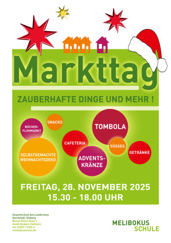 Markttag 28.11.2025 15:30-18:00 Uhr